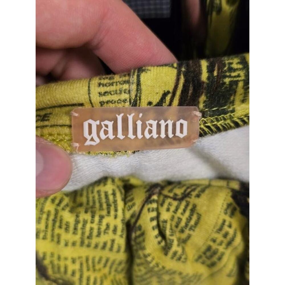Galliano Vintage Yellow Printed Shorts Suit Set S - Picture 9 of 10